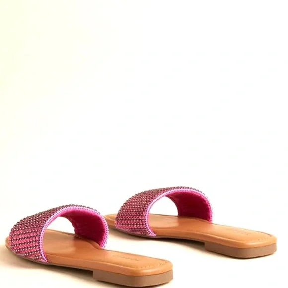 🛑SOLD🛑⭐️SALE⭐️EUC🌸TORRID Pink Rhinestone Sandals🌸 - Picture 8 of 11